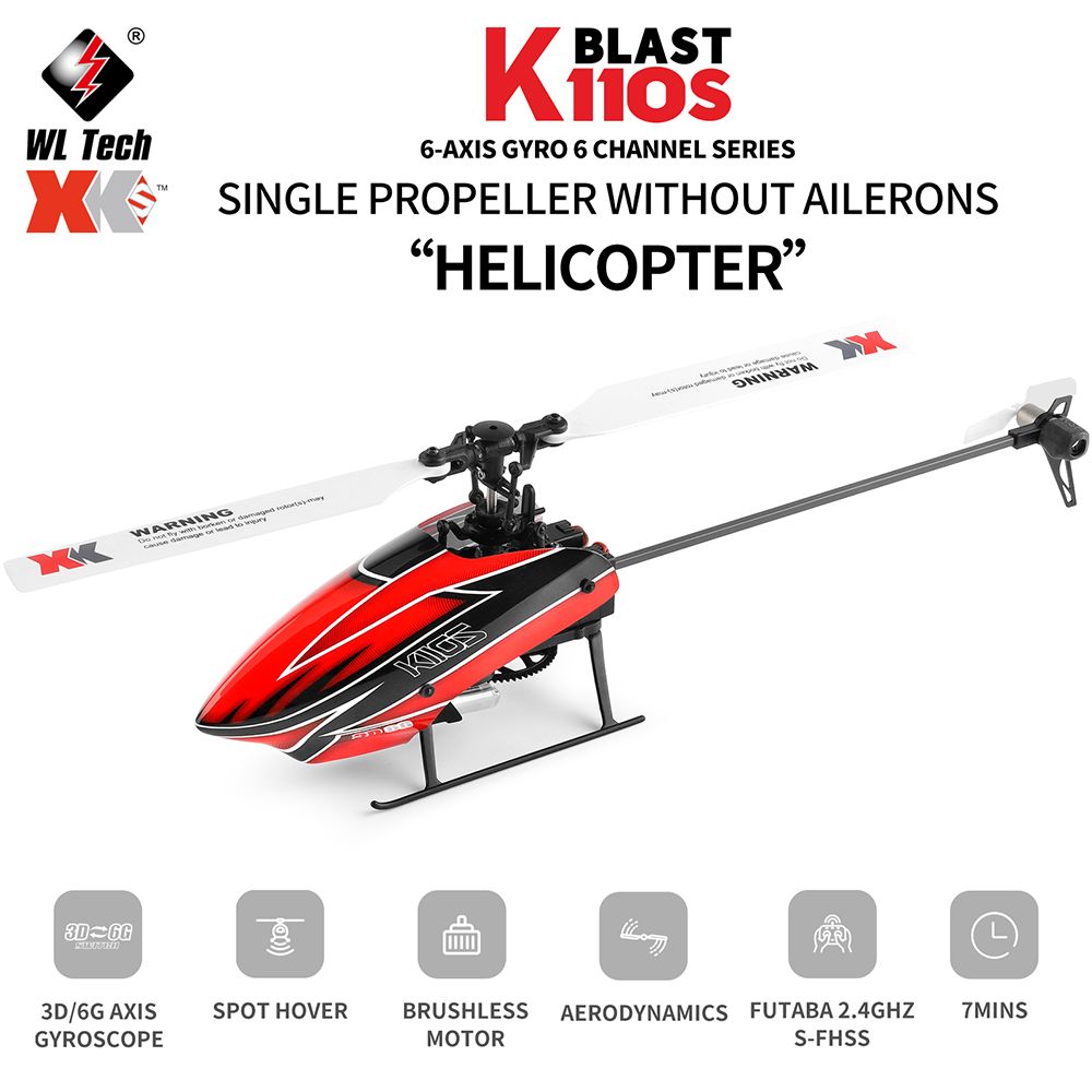 Wltoys XK K110S 6CH 3D 6G Syst - Rc Helicopter Blade recension och pris