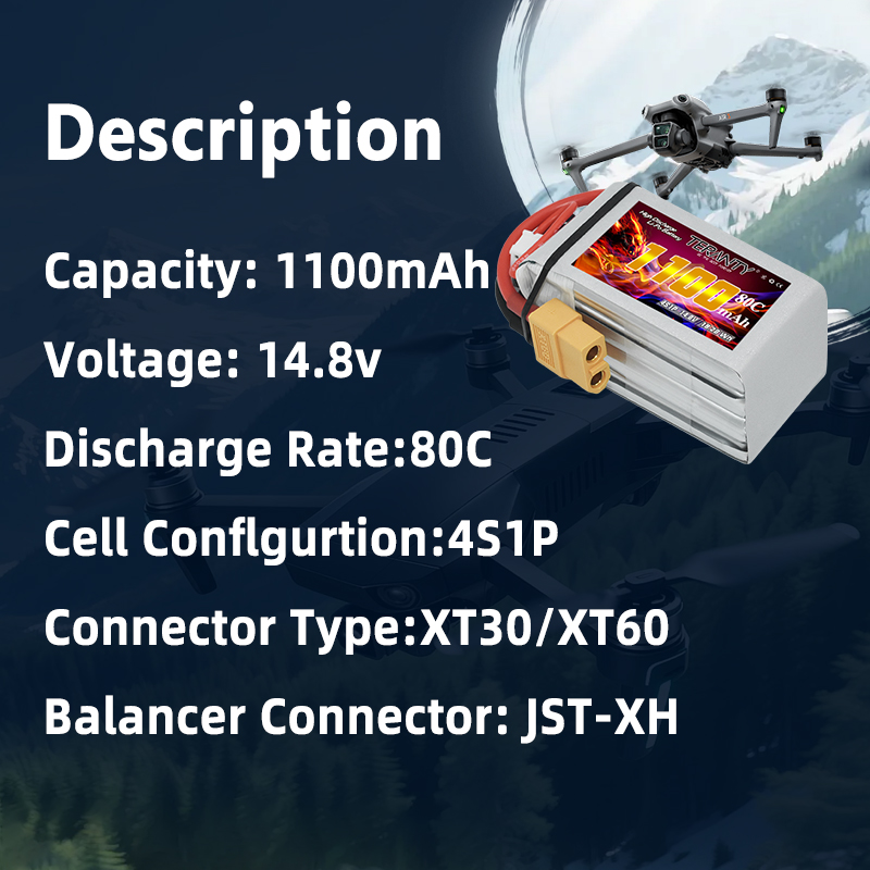 TERANTY 4S 1100mAh 80C/160C Li - Rc Helicopter Parts recension och pris