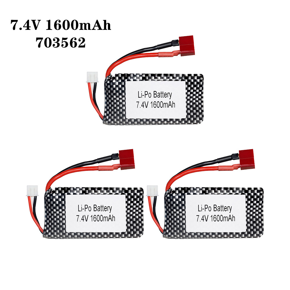 1/2/3pcs/Lot 7.4v 1600mah 7035 - Rc Helicopter Coaxial recension och pris